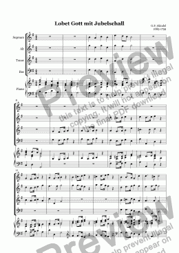 page one of Lobet Gott mit Jubelschall (Händel)