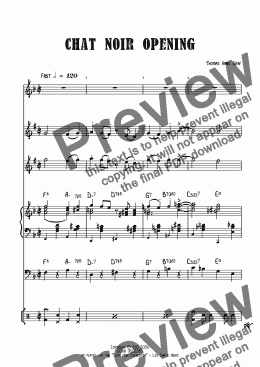 page one of Chat Noir Opening - Jazz Quartet