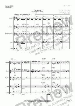 page one of Habanera (GGM/Score & Parts)
