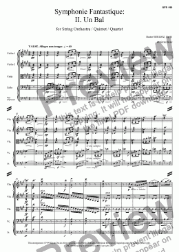 page one of Symphonie Fantastique - 2. Un Bal