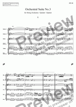 page one of Orchestral Suite No.3 - 2. Air