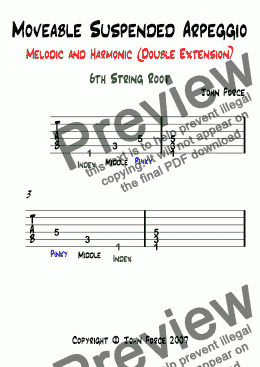 page one of Moveable Sus2 Arpeggio (6th String Root) Double Extension