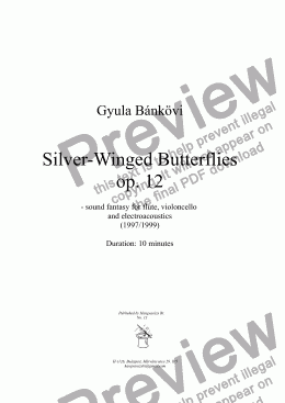 page one of Silver-Winged Butterflies op. 12
