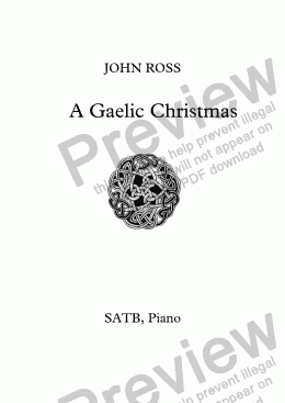 page one of A Gaelic Christmas (SATB, Piano)