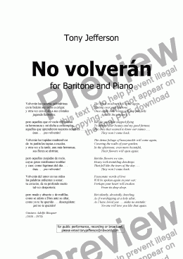 page one of No volverán (They won’t come back)