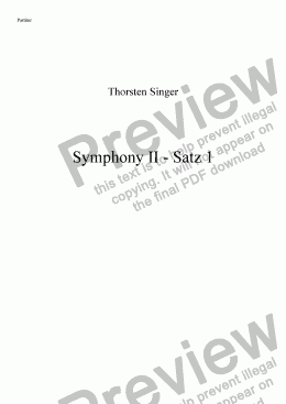 page one of Symphony II - Satz I