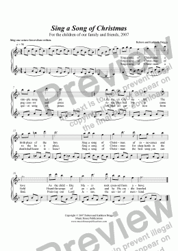 page one of Sing a Song of Christmas