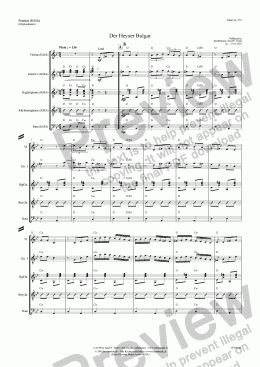 page one of Der Heyser Bulgar (KMA/Score & Parts)