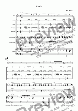 page one of Kirstie (Revised) Flute with small Latin group