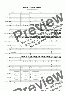page one of Overture "Ha llegado el tiempo"