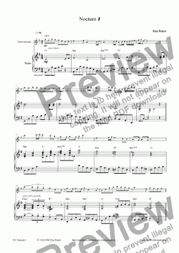 page one of Nocturn 1 (Treble rec or Flute)