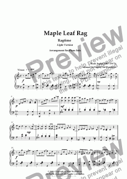 page one of Maple Leaf Rag (Light)