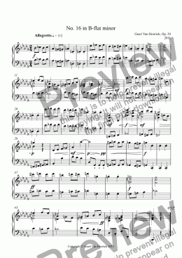 page one of 24 Preludes for piano, Op. 39 - Prelude No. 16 in B-flat minor
