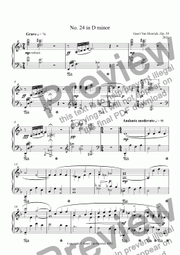 page one of 24 Preludes for piano, Op. 39 - Prelude No. 24 in D minor