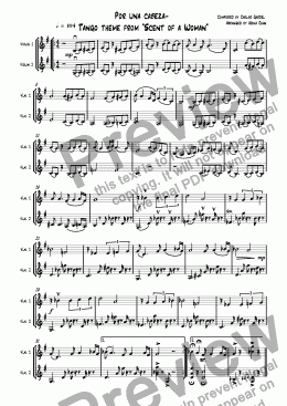 page one of Por una cabeza-  Tango theme from "Scent of a Woman"