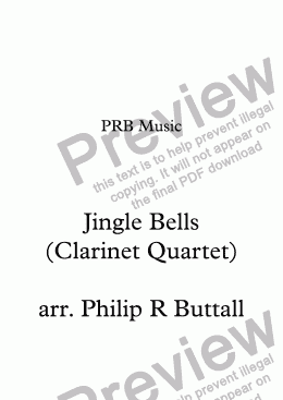 page one of Jingle Bells (Clarinet Quartet)