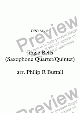 page one of Jingle Bells (Saxophone Quartet / Quintet)