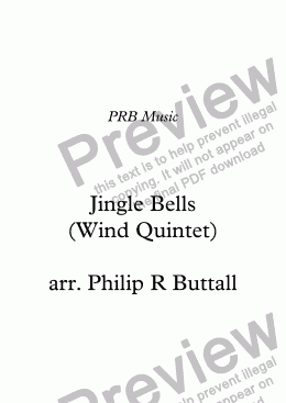page one of Jingle Bells (Wind Quintet)