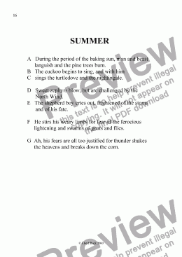 page one of The Four Seasons: Summer - 1st mvt