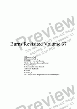 page one of Burns Revisited Volume 37