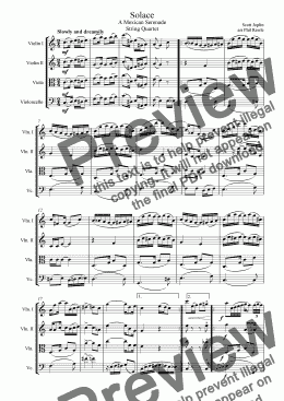 page one of Solace - String Quartet