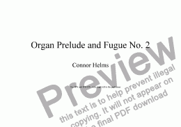 page one of Organ Prelude and Fugue 2