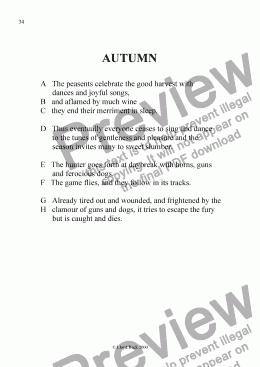 page one of The Four Seasons: Autumn - 1st mvt