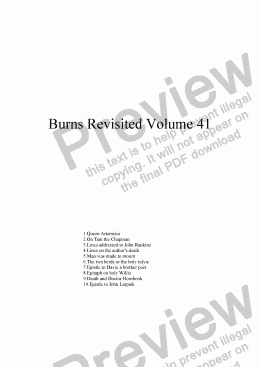 page one of Burns Revisited Volume 41