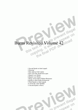 page one of Burns Revisited Volume 42