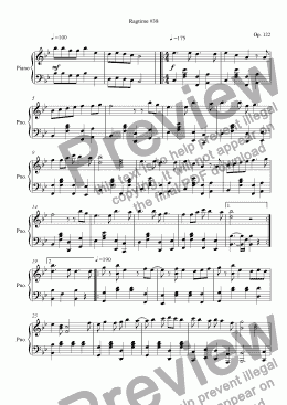 page one of Ragtime #38 in B Flat Major