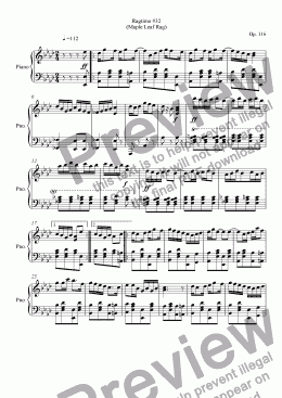 page one of 116, Maple Leaf Rag