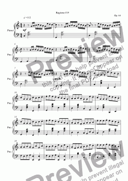 page one of Ragtime #19 in C Major