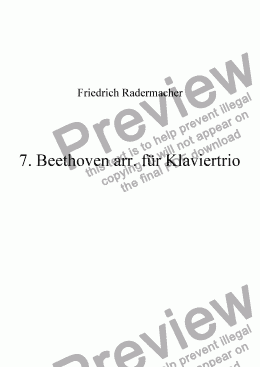 page one of 7. Beethoven für Klaviertrio