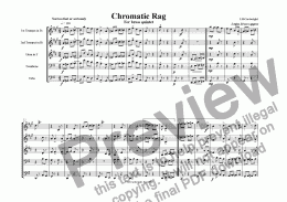page one of Chromatic  Rag for brass quintet