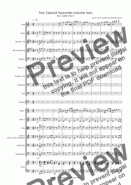 page one of 2 Classical Favourites for School Orchestra (volume two)