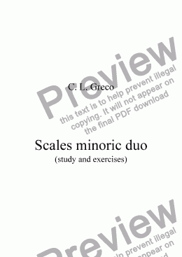 page one of Minor scales study