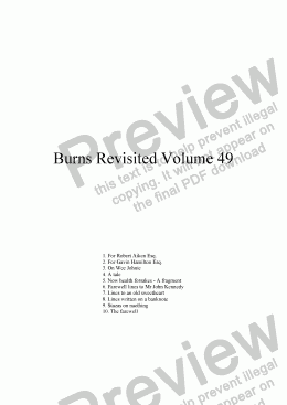 page one of Burns Revisited Volume 49