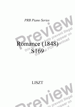 page one of PRB Piano Series: Romance (1848)