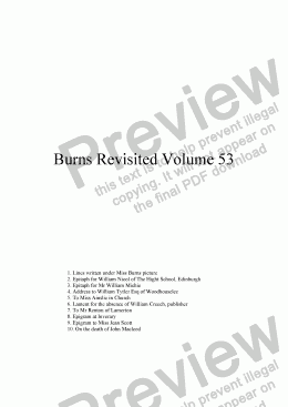 page one of Burns Revisited Volume 53