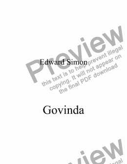 page one of Govinda