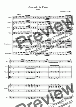 page one of Vivaldi Concerto for Flute Op.10 No.2 RV439 "Night"