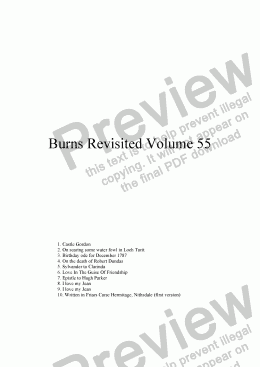 page one of Burns Revisited Volume 55
