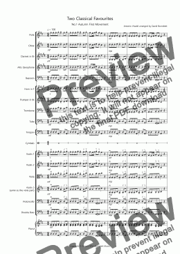 page one of Autumn "Four Seasons" For School Orchestra (version one)