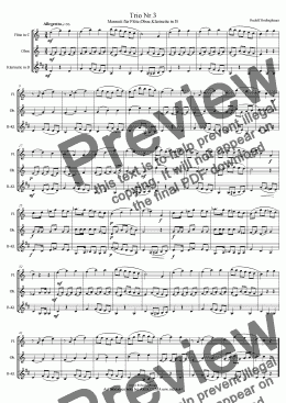 page one of Trio Nr.3 fuer Floete,Oboe,Klarinette in B