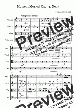 page one of Moment Musical Op. 94, No. 3