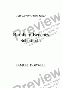 page one of PRB Novelty Piano Series: Burnham Beeches