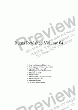 page one of Burns Revisited Volume 64