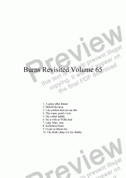 page one of Burns Revisited Volume 65