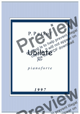 page one of UBILATE for piano