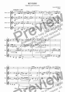 page one of Reverie (Horn Quartet)